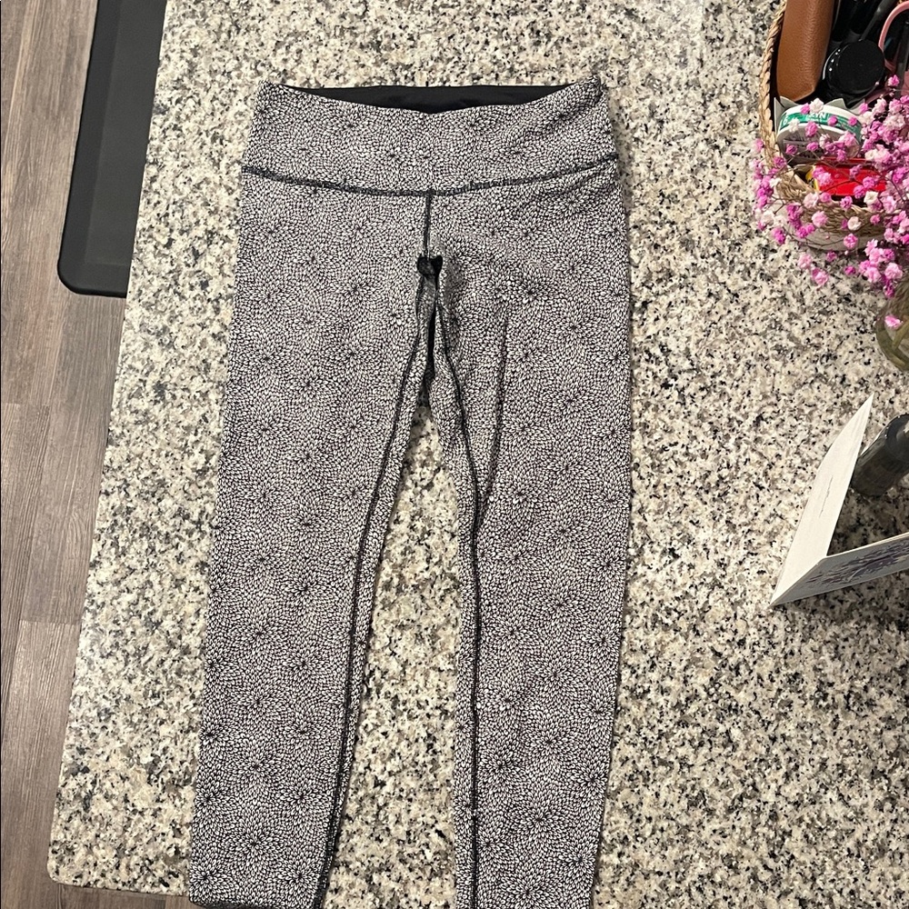lululemon athletica Black and White Patterned Leggings